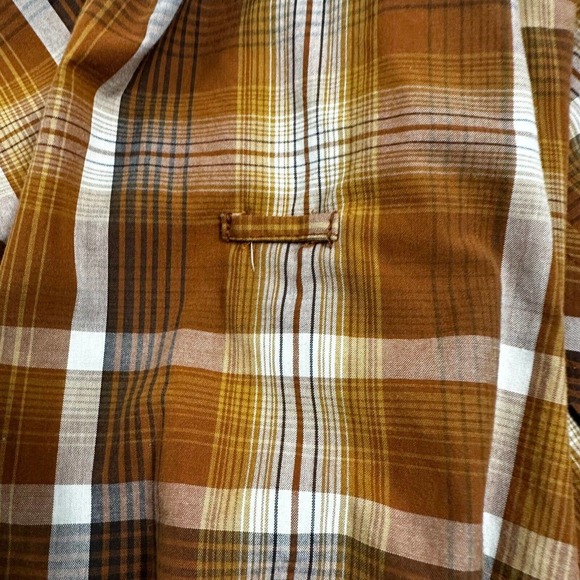 Magellan Outdoors Shirt Men Large‎ Orange Brown Plaid Fishing Hiking Long Sleeve - Picture 5 of 8